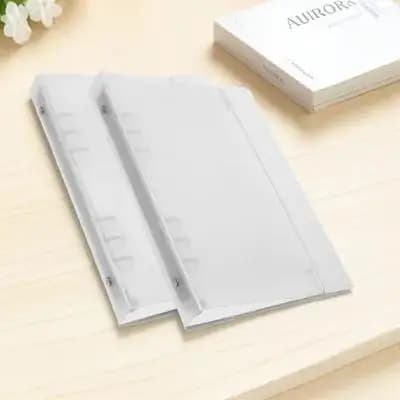 2 Pezzi Raccoglitore A5 in Plastica Trasparente con Cinghia, Organizer per Documenti e Appunti, Cartella Portatile per Scuola e Ufficio, Design Estetico e Carino