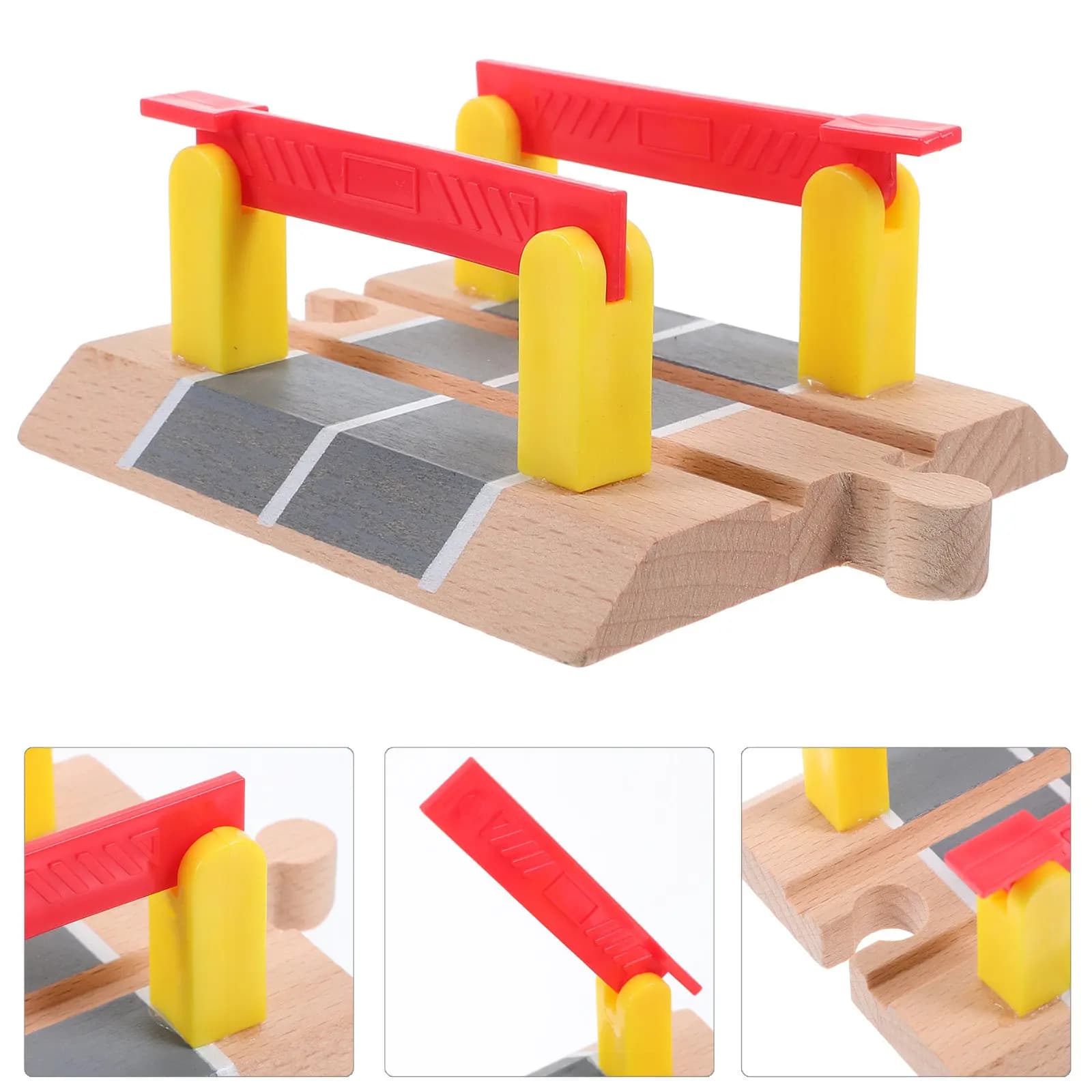 Barriera in legno per binari ferroviari, blocco stradale realistico, accessorio decorativo per modellismo ferroviario, accessori per treni
