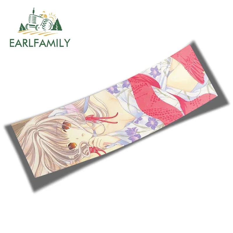 EARLFAMILY 13cm x 8.4cm for kimono chii slap Chobits Car Stickers Personality Sunscreen Decals Laptop Bumper Decor Car Styling