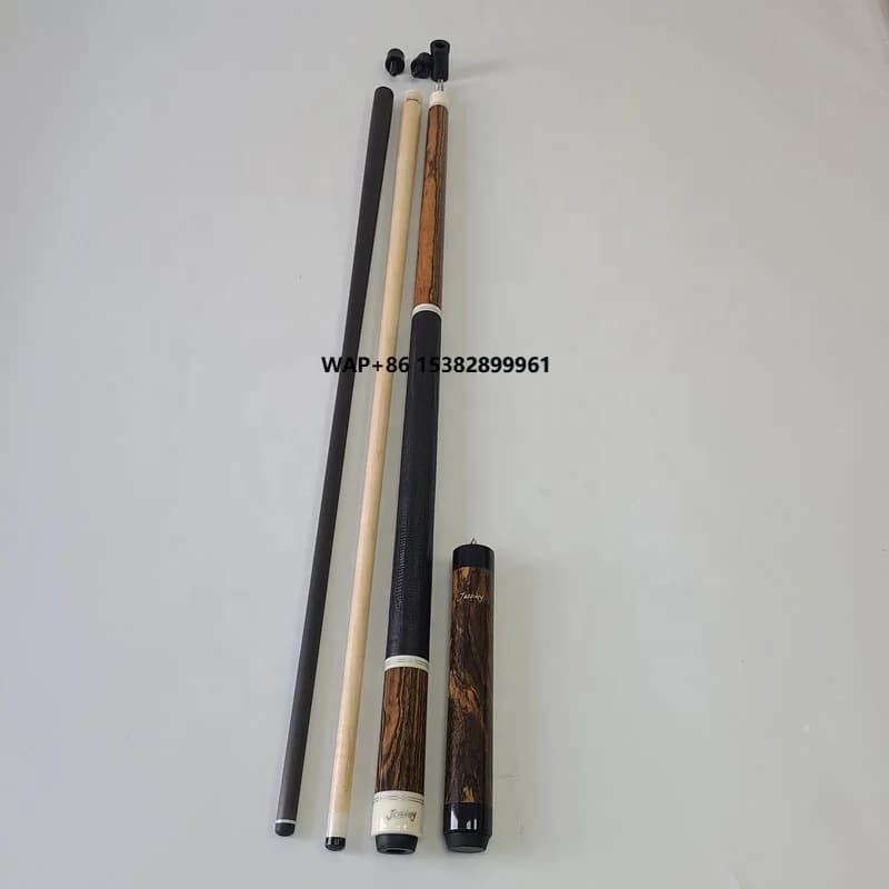 Jassinry New Golden Ebony Wood Pool Sticks 58inch+13mm Tip Size Radial Pin Carbon Shaft with Extension Pool Billiard Cues