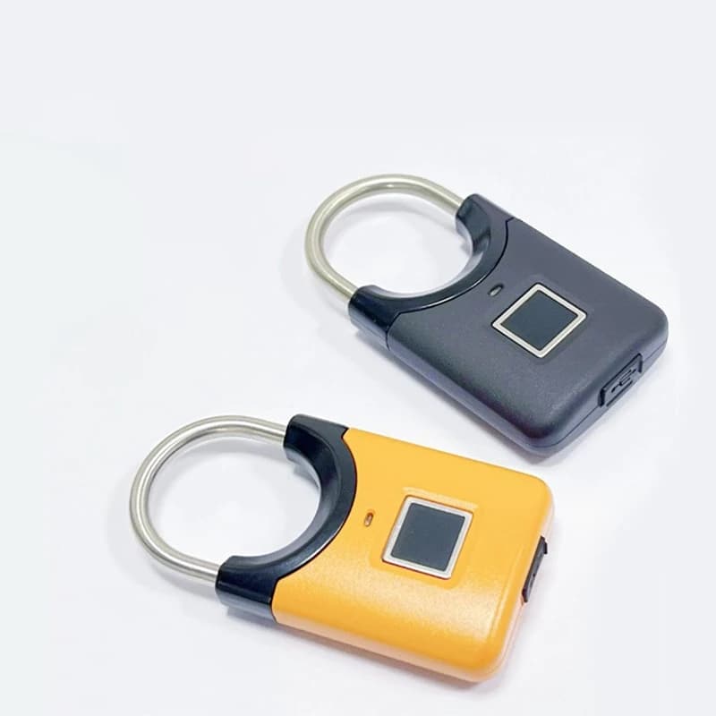 Lucchetto con impronta digitale, mini lucchetto elettronico intelligente di sicurezza, blocco con impronta digitale, antifurto, ricarica USB, per bici, palestra, armadietto, bagagli