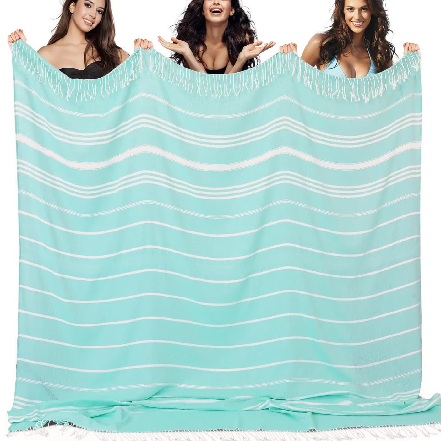 182x182CM Viaggio Turco Grande telo mare Nappe a righe Fatto di asciugamani di cotone Uso domestico Morbido assorbente Asciugamano ad asciugatura rapida