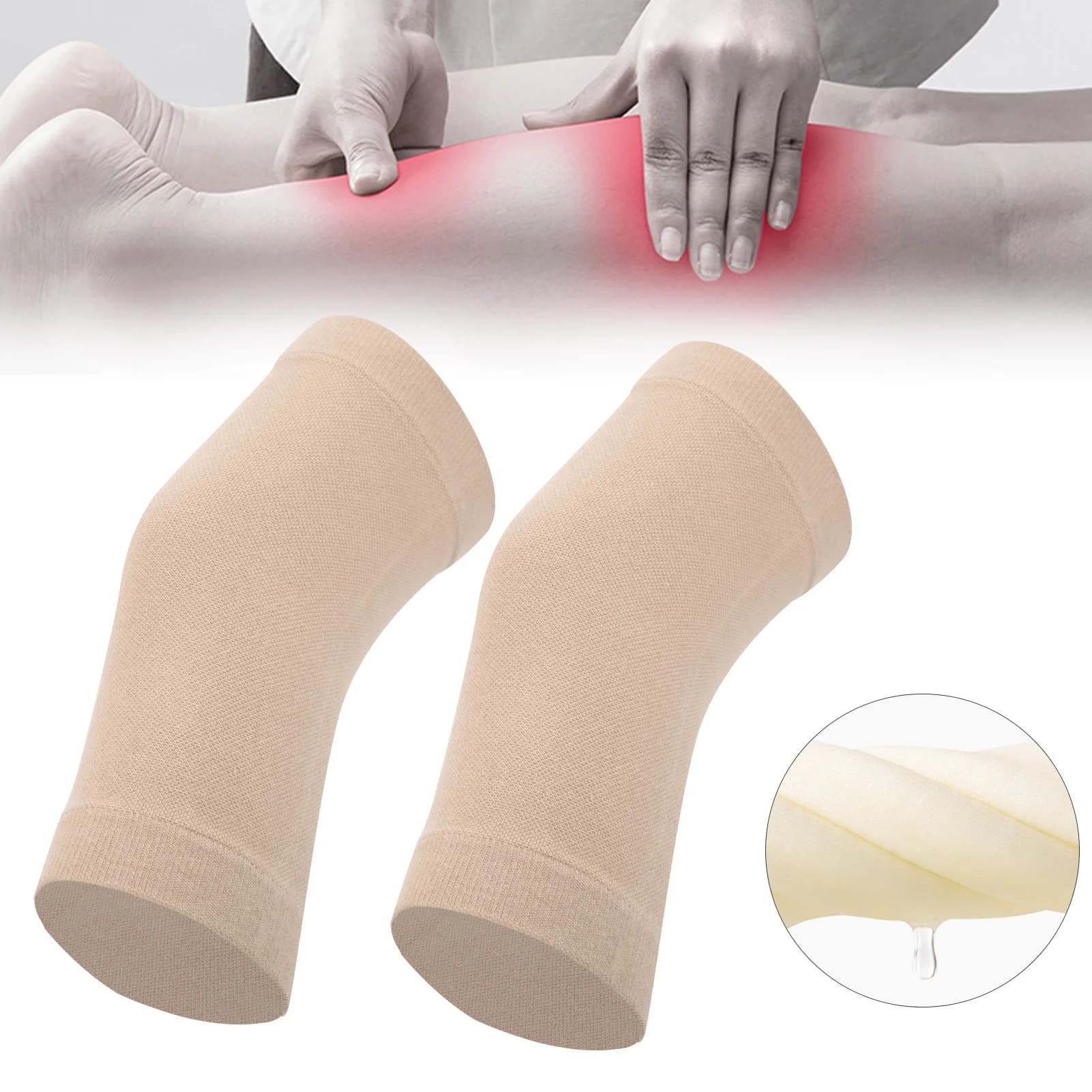 Ginocchiera a compressione in cotone senza cuciture, supporto per ginocchio per alleviare il dolore, ginocchiera sportiva elastica