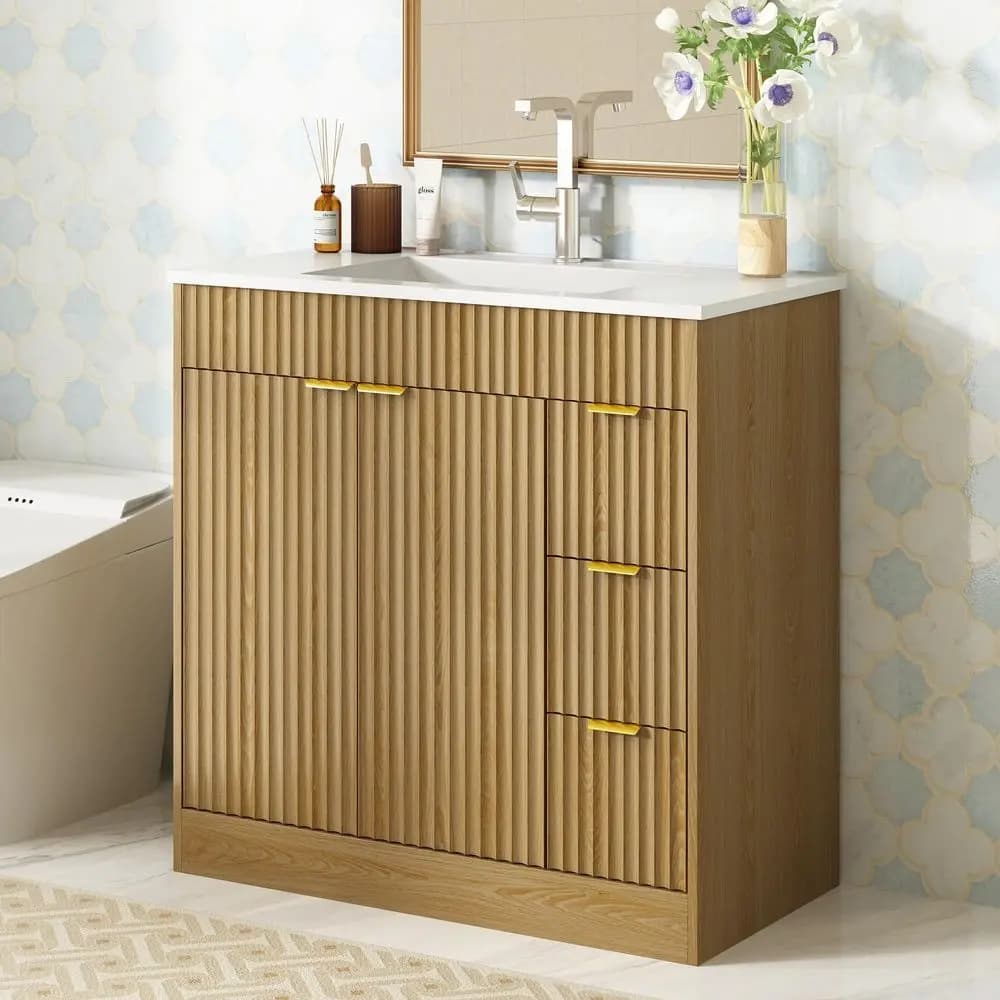 Armadietto per medicinali con specchio e luce LED, Specchio da bagno a parete con vano portaoggetti, Armadietto da bagno a parete a 3 ante, Memory Di