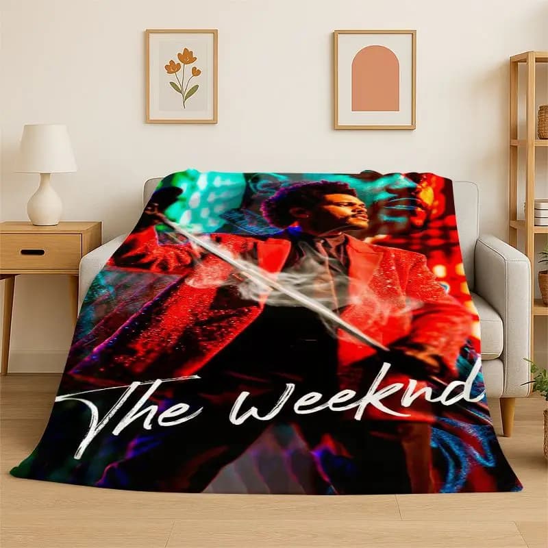 THE WEEKND,XO Alternative R&B Abel Tesfaye Flannel Blanket Soft Warm Throw Blanket for Bedroom Living Room Bed Travel Picnic