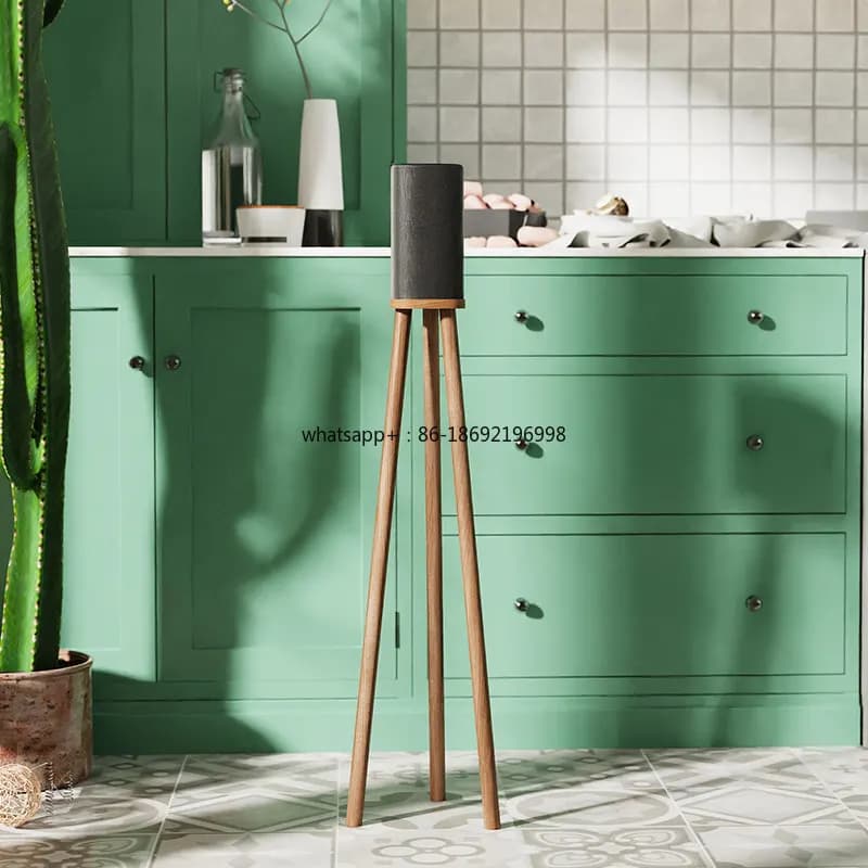Supporto da Pavimento per Xiaomi Smart Speaker Pro, Accessori Audio Bluetooth Xiaoai, Base in Noce Nero