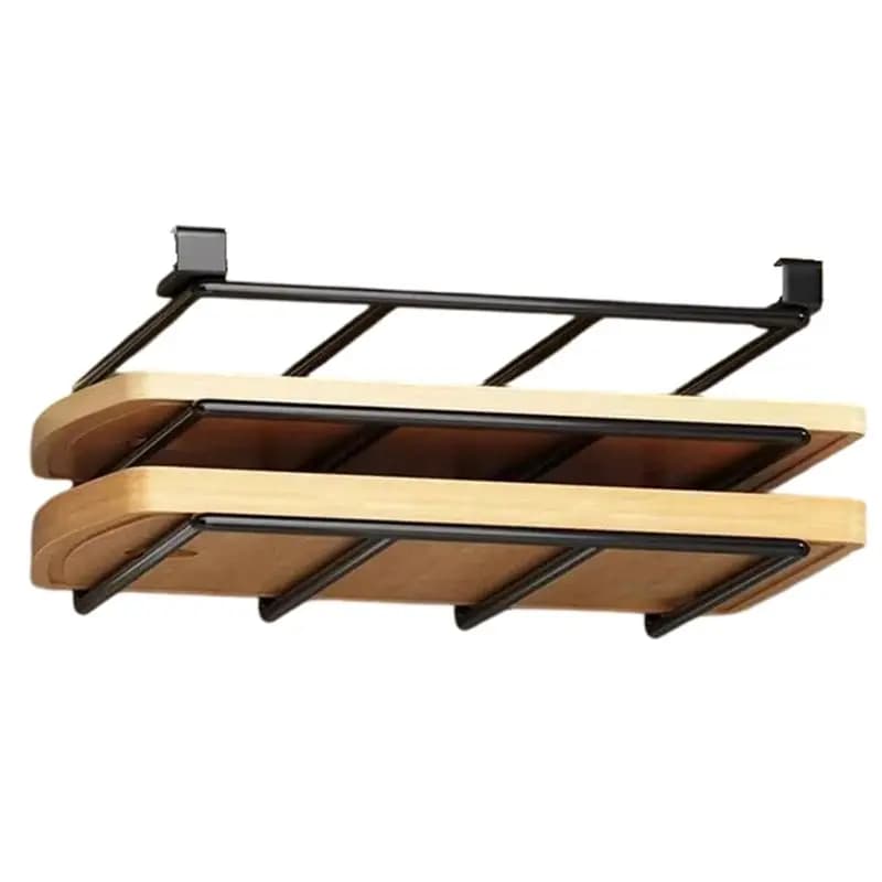 Mobiletto Porta Taglieri Multifunzione Senza Foratura, Scaffale Sospeso Sottopensile per Cucina - [Toolmr A83]