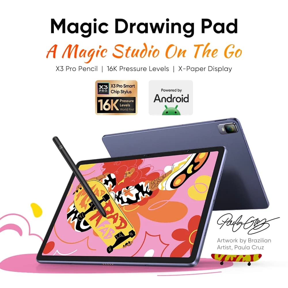 XPPen Magic Drawing Pad 12.2 inch graphics card Android 8 GB/256 GB 8000 mAh with X3 Pro pencil (press 16K/without charging) Graphic card