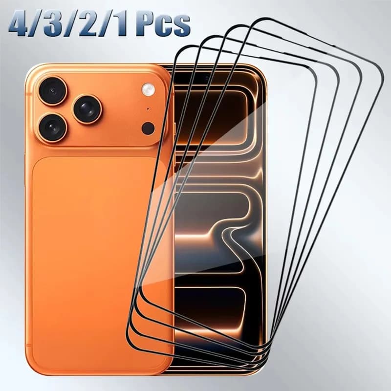 Vetro temperato a copertura totale 9D per iPhone 17 Pro Max Protezione schermo trasparente HD per iPhone Air/17 Pro/17ProMax Vetro protettivo