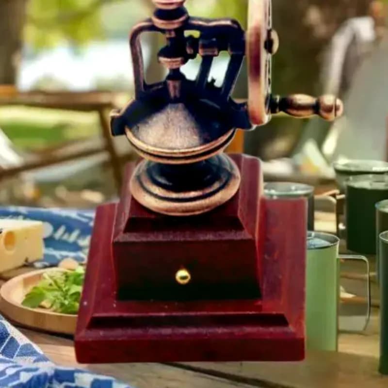 1 Pezzo Macchina da Caffè Vintage Classica Manuale Simulata, Decorazione per Casa delle Bambole 1:12, Mini Caffettiera in Metallo, Accessori per Casa delle Bambole