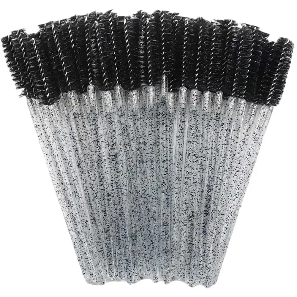 50 Pieces Professional Mascara Discounts, Beauty Tool for Extension Eyelashes, Disposable Sliding Brushes for Crystal Fins