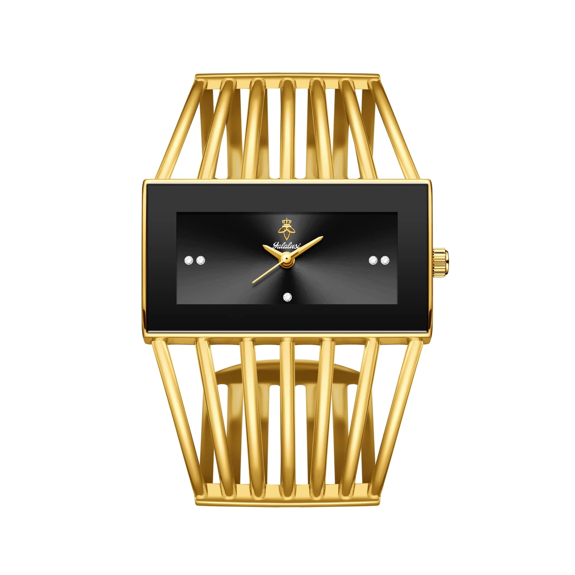 YaLaLuSi Orologio sportivo impermeabile alla moda da donna, orologio quadrato con quadrante nero e cinturino a gabbia, alla moda, spedizione gratuita