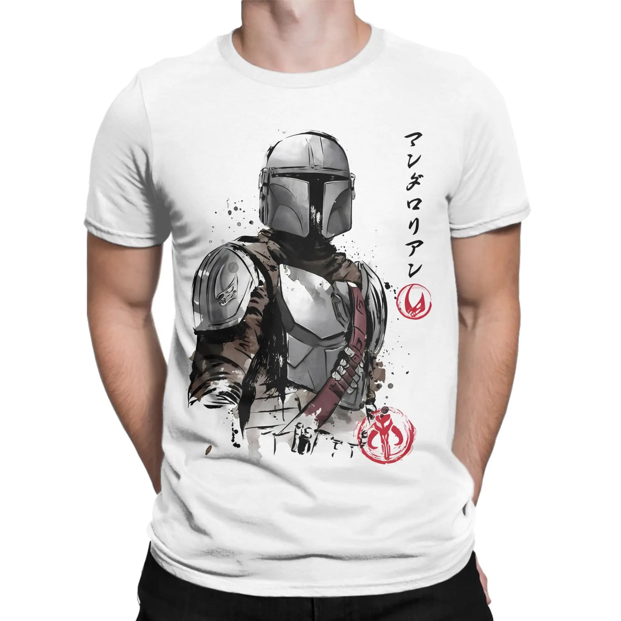 T-shirt M-Mandalorians per uomo e donna, magliette in puro cotone, colletto tondo, manica corta, idea regalo, abbigliamento