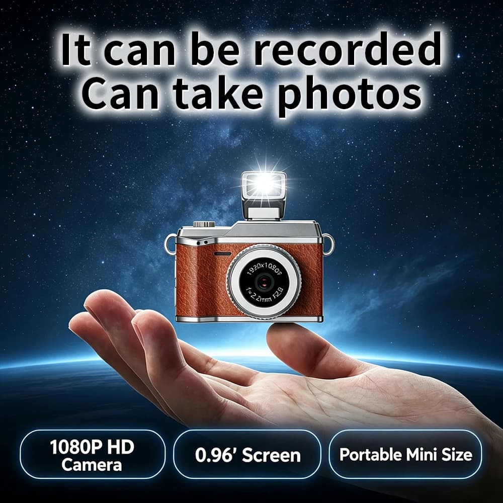 Mini Camera 1080P HD Photo Video Recorder 0.96" Screen Portable Travel Camera