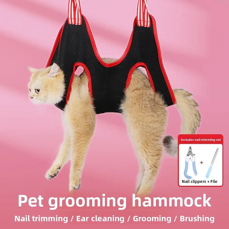 Zaino da Viaggio per Cani con Funzione Anti-Morso e Fissaggio per Toelettatura, Strumento per il Bagno e la Cura degli Animali Domestici, Accessorio per il Trattamento delle Unghie e il Trasporto
