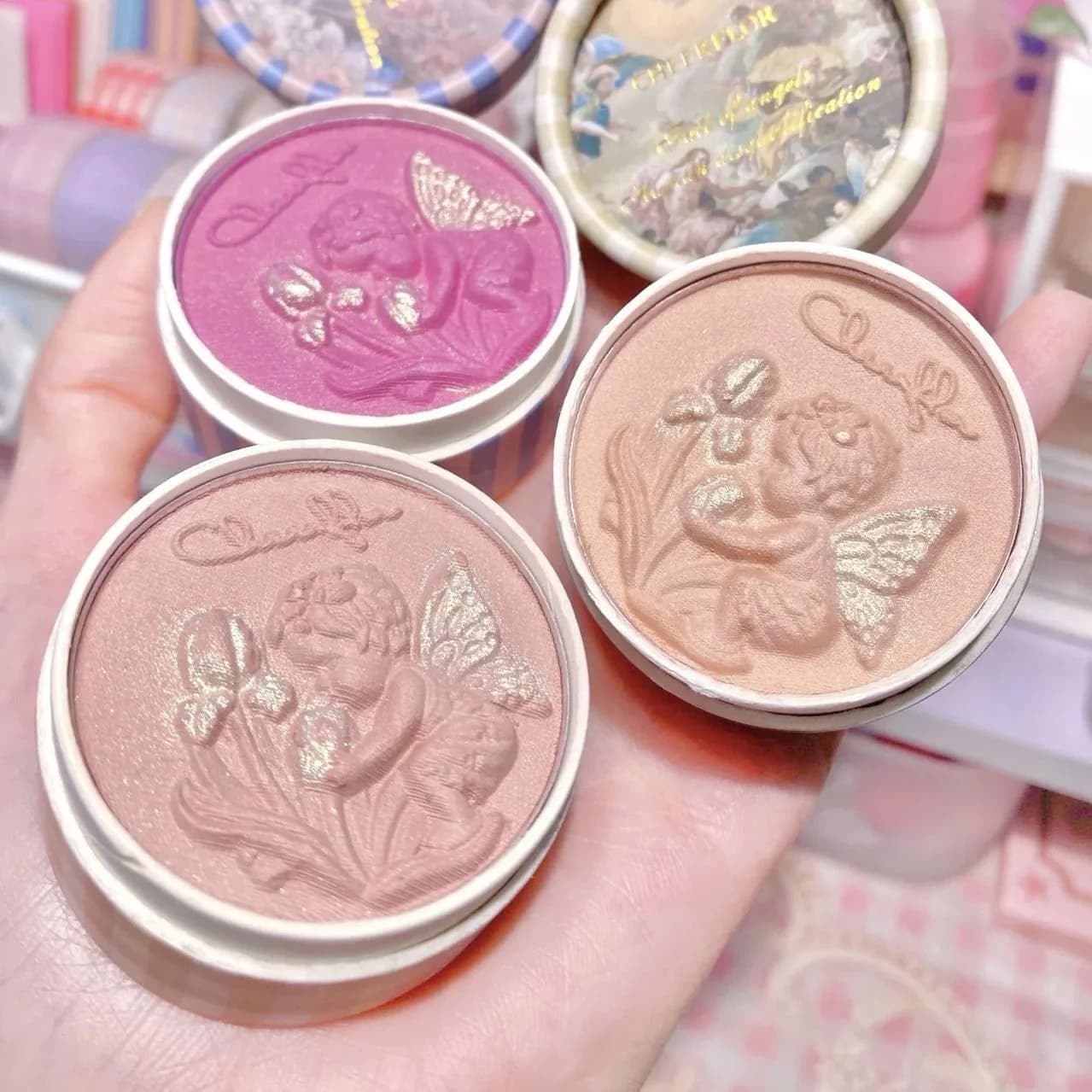 Colorrose Blush Makeup Angel Relief Blusher Palette Matte Mineral Powder Contour & Highlight Face per una finitura scintillante o opaca