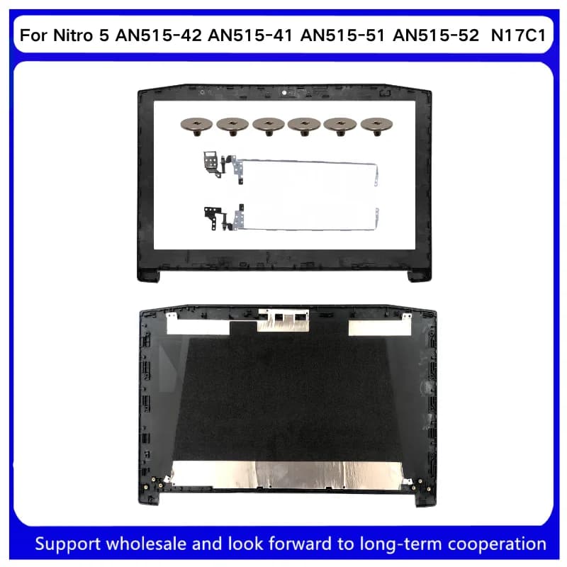 Nuovo LCD Della Copertura Posteriore Per Kailxuling Nitro 5 AN515-42 AN515-41 AN515-51 AN515-52 AN515-53 N17C1 Lunetta Anteriore Caso/Cerniere Dello Schermo