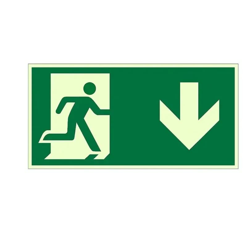15 cm x 30 cm cartello luminoso autoadesivo bagliore nel buio adesivo per segnale di uscita parete di sicurezza palcoscenico visione notturna decorazione della casa
