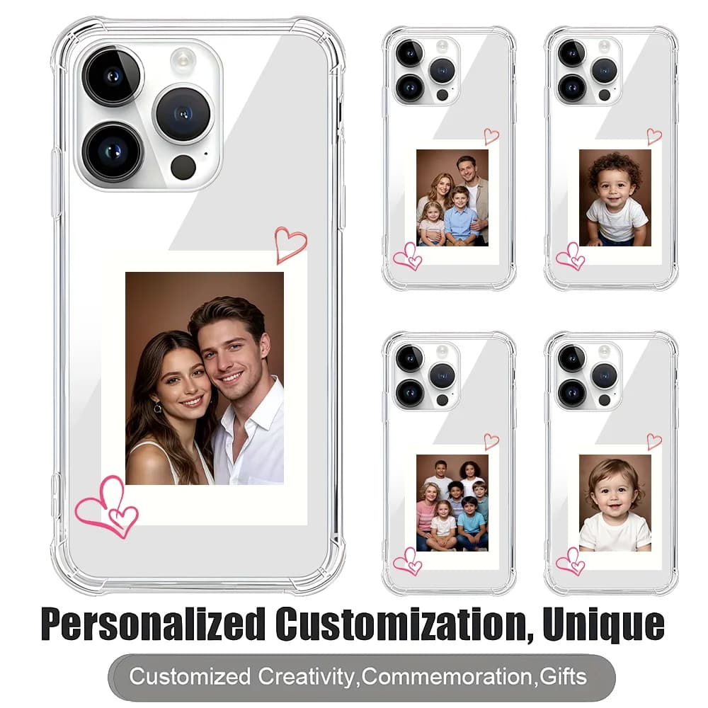 For iPhone 17 16 15 14 13 12 11 Pro Max Mini SE 2020 XS 17Air E XR 7 8 Plus DIY Photo Personalized Shock Case Silicon Back Cover