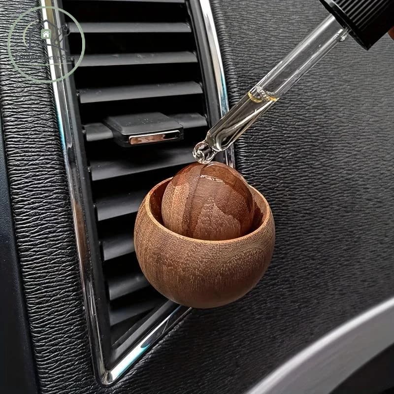 Wooden Car Air Vent Diffuser With Refillable Natural Wood Design And Long Lasting Scent For Daily Commute Car Interior Use