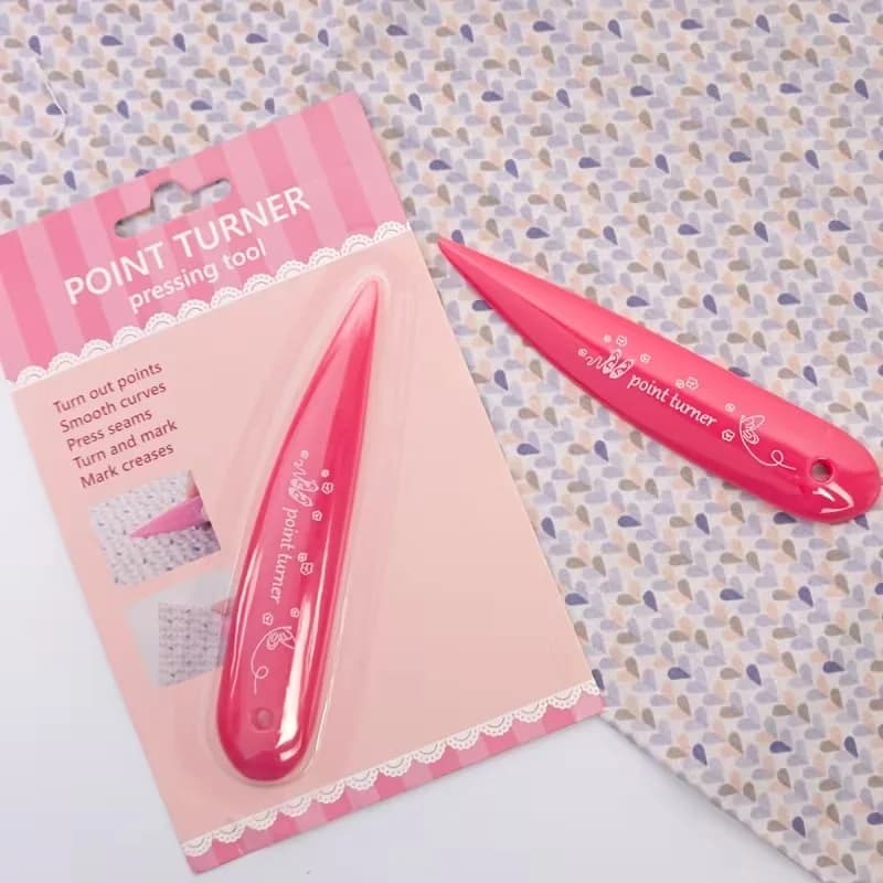Three-in-One Embroidery Knitted Fabric Measuring Tool, Pink Needle Tip Angle Adjuster and Stitch Trimming Tool