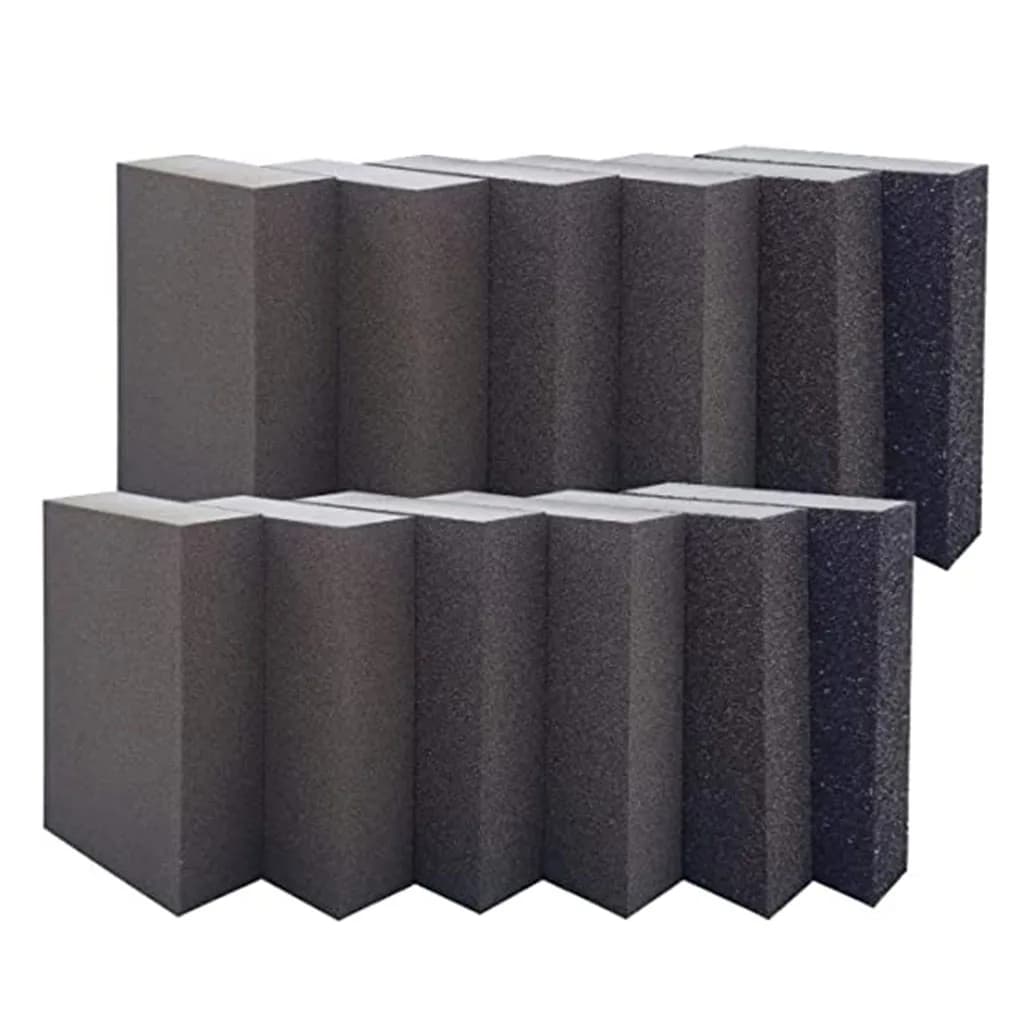 Blocco spugna abrasiva Legno Metallo Bagnato Asciutto Doppio uso Levigatura Lucidatura Blocco spugna Strumento per la lavorazione del legno 12 pezzi