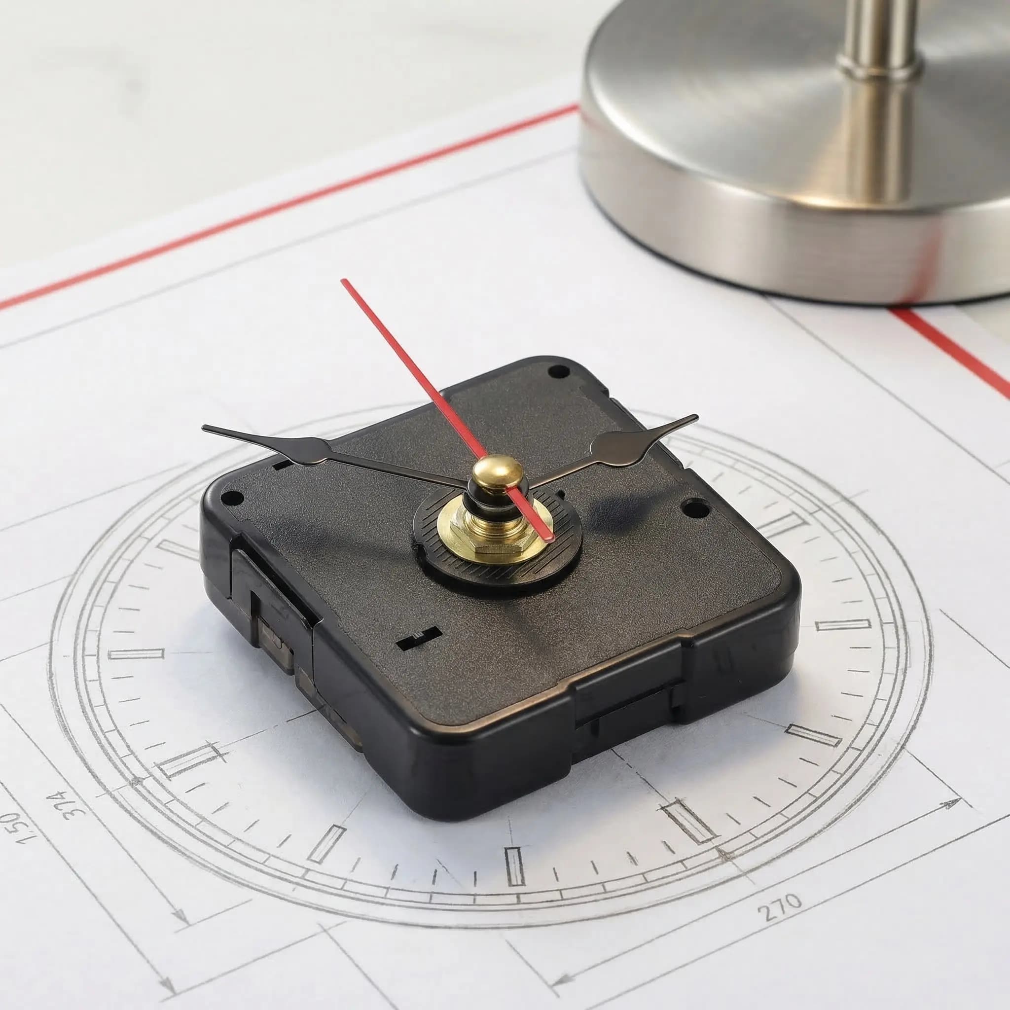 Set di Meccanismi per Orologio da Parete, Kit di Sostituzione Silenzioso Fai-da-Te a Batteria per Quadranti da 10-12 Cm, Movimento Preciso