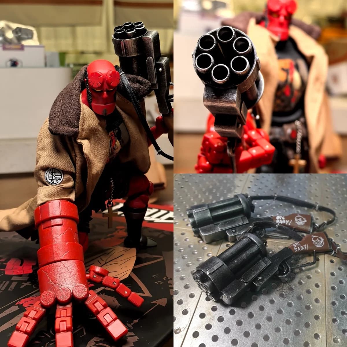 Handamde 1/12 Soldato Big Gun Big Baby Accessori Resina Misura 7 pollici Mezco Anime/Edizione Film Action Figure Giocattoli di Modello