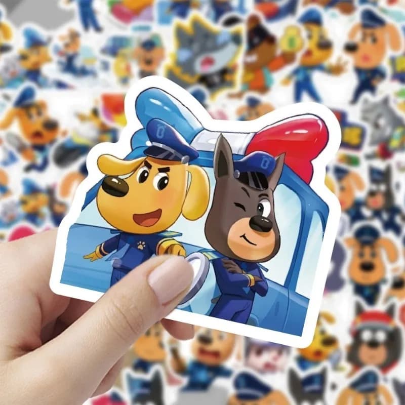 60pcs Sheriffs Labradors Dog Stickers Cartoon Security Sergeant Labradors Laptop Luggage Scrapbook Diary Graffiti Sticker Toy