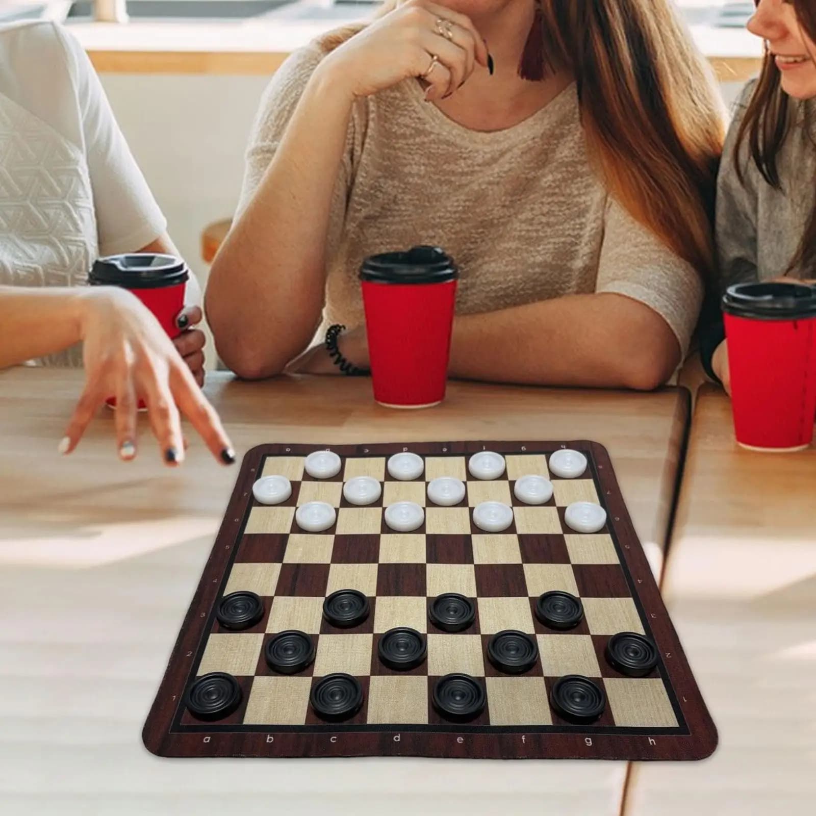 Chess Set Board Game Leisure Play Travel Interactive Portable Checkers Pieces