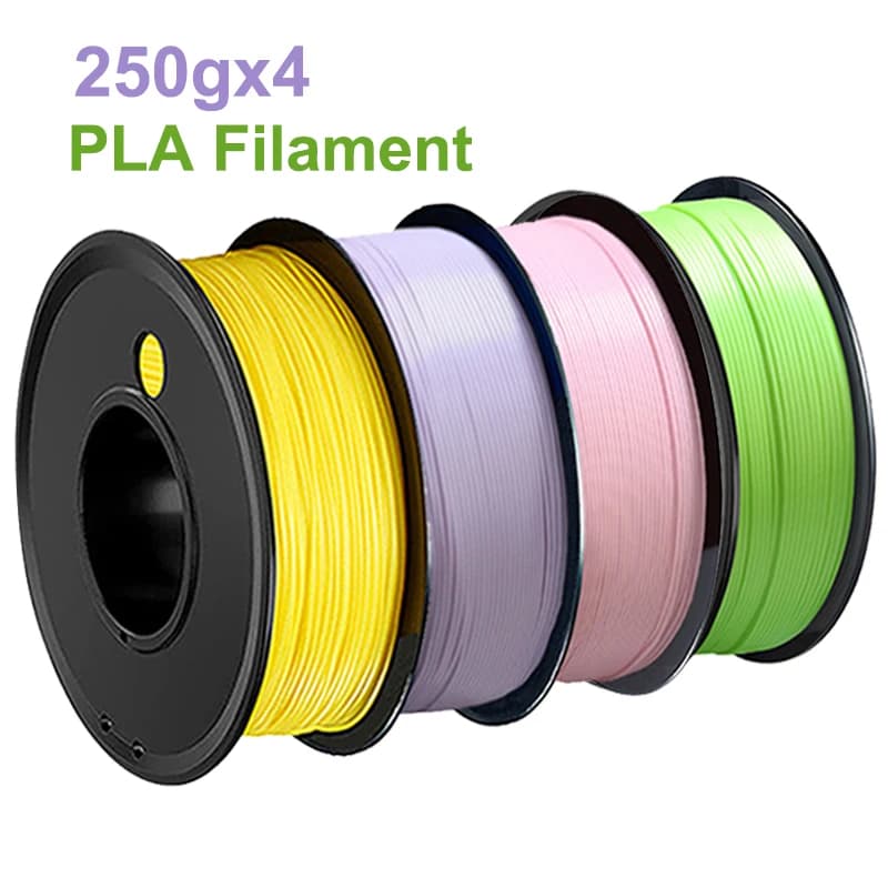 3D Printer Filament from 1.75 mm PLA Pink Green Yellow Purple 250g 1Kg Wire Vacuum Packing for 3D Printing Fliament Pla Rose 250gx4