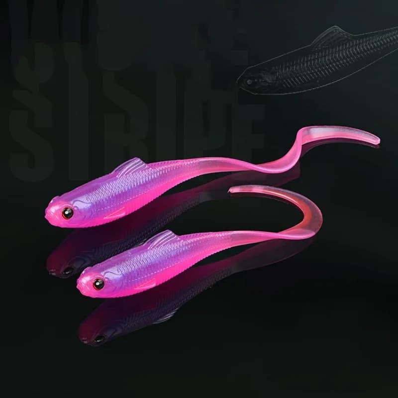 Richiamo di pesca Esca morbida Grande torbidenza Coda d'onda scontrosa Esche artificiali Disturbare Flusso Competizione Bassi mandarino 8-12 Pezzi VENDITA
