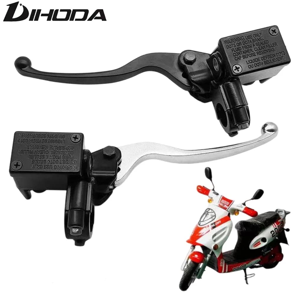 22mm Motorcycle Hydraulic Brake Master Cylinder Pump Brake Lever L/R For Dirt Pit Bike ATV Quad Moped Scooter Buggy Go Kart