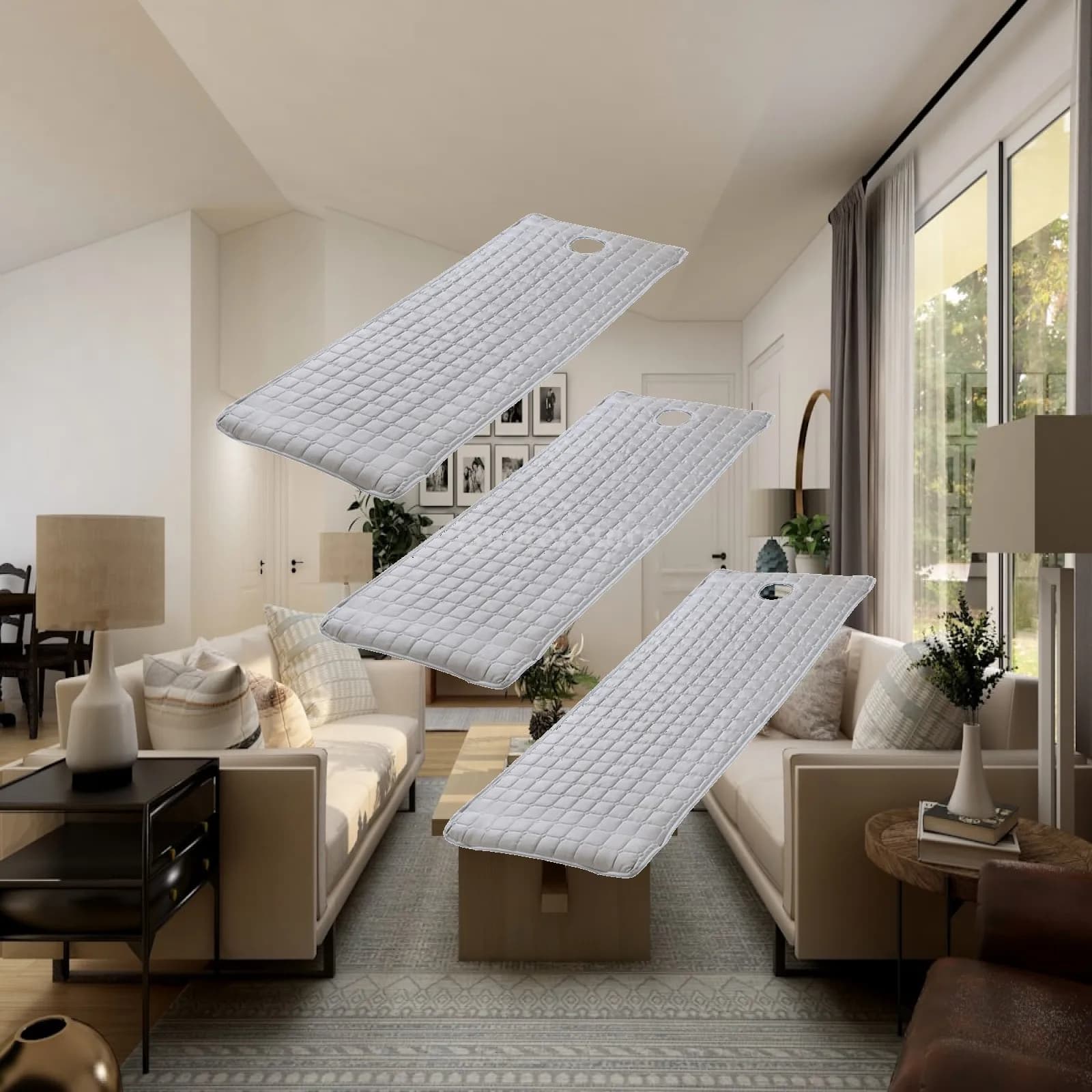 3x Non-slip Quilted Beauty Massage Table Pad Spa Bed Sheet Pads 190x70cm