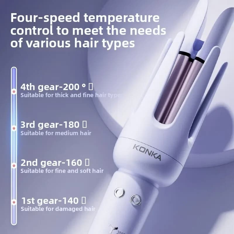Iron Arricciacapelli Automatic Bestseller to Double Wave Slot, Without Damage to Hair, with Negative Ions