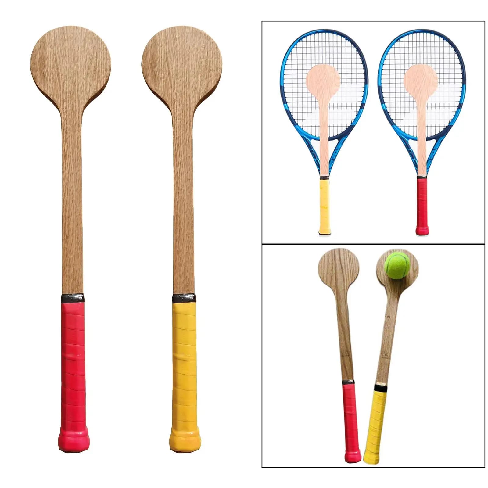 Tennis Sweet Spot racchetta cucchiaio da Tennis in legno Swing Training racchetta precisione pratica racchetta Batting colpire attrezzatura Gear