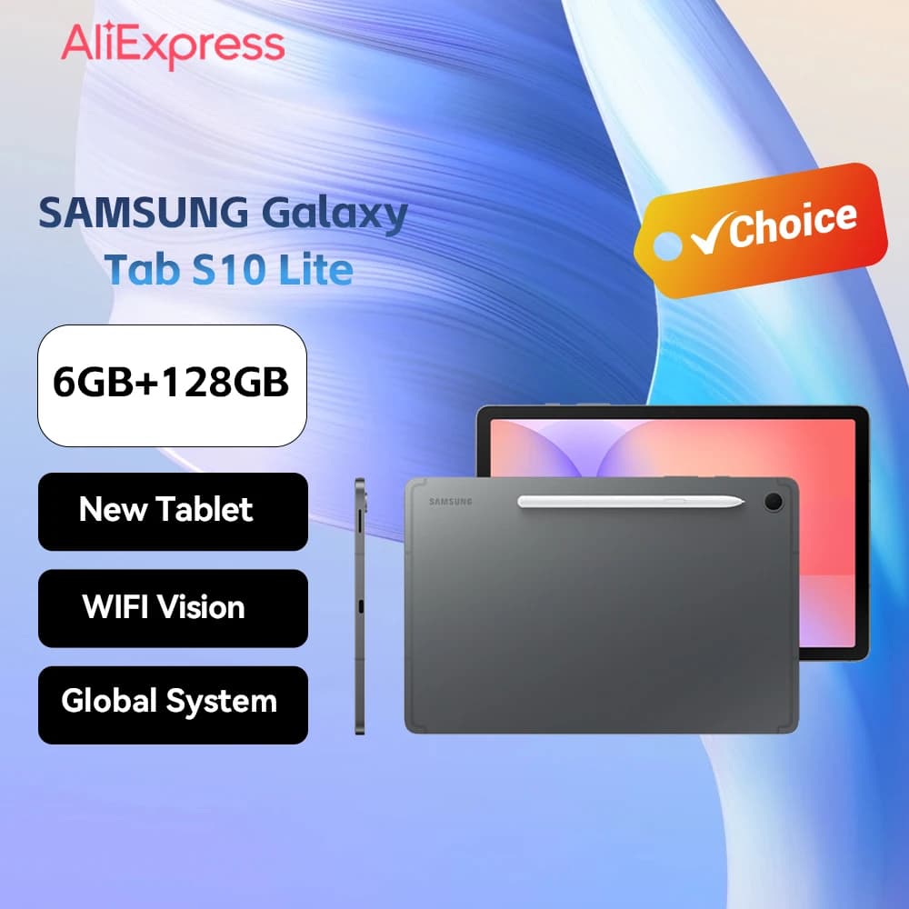 Tablet Samsung Galaxy Tab S10 Lite con S Pen, 6GB+128GB, 10.9'', batteria da 8000mAh, Wi-Fi, Vision SM-X400N S10lite, supporto Google Play