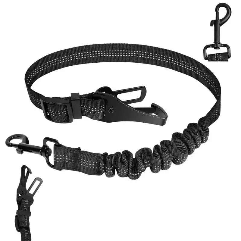 Cintura di sicurezza riflettente regolabile per animali domestici, per viaggi in auto, imbracatura universale per cani, cintura elastica 2 in 1 per veicoli