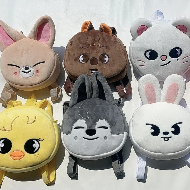 Borsa a tracolla SKZOO Kpop in peluche da uomo e donna, casual, a tracolla diagonale, per cellulare, per ragazzi e ragazze