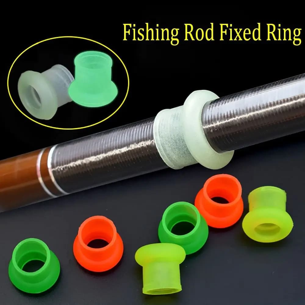 10 pz canna da pesca maniglia custodia protettiva gel di silice richiamo canna protezione inferiore affrontare accessori