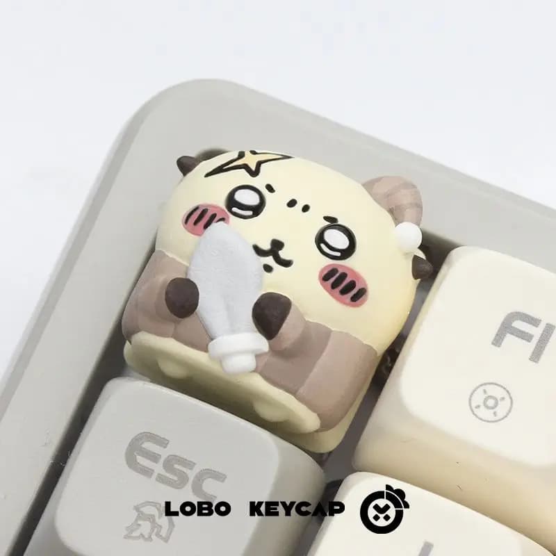 Kawaii Chikawa Cute Mechanical Keyboard Cap Usagi Anime Hachiware Personalized Resin Cartoon Girl Art Keycap Creative Keyboard