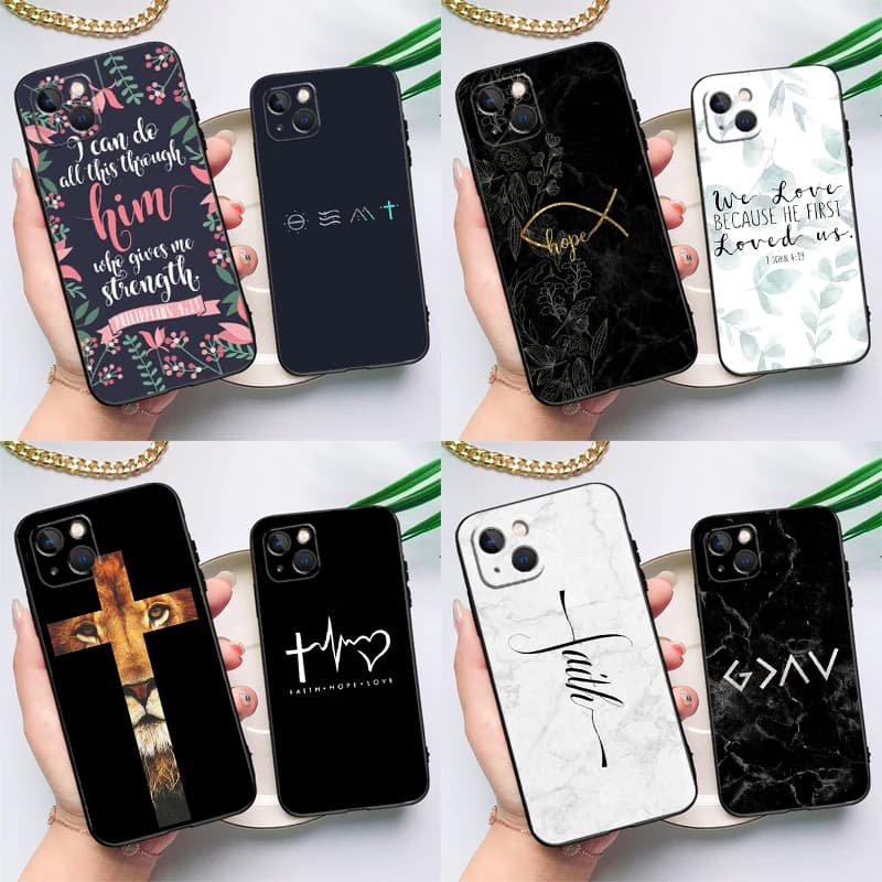 Cover con Versetto Biblico e Citazione Cristiana per Xiaomi 17 Pro Max 14 15 Ultra 13T 14T 15T Pro POCO F5 F6 F7 X5 X6 X7 F8 Pro