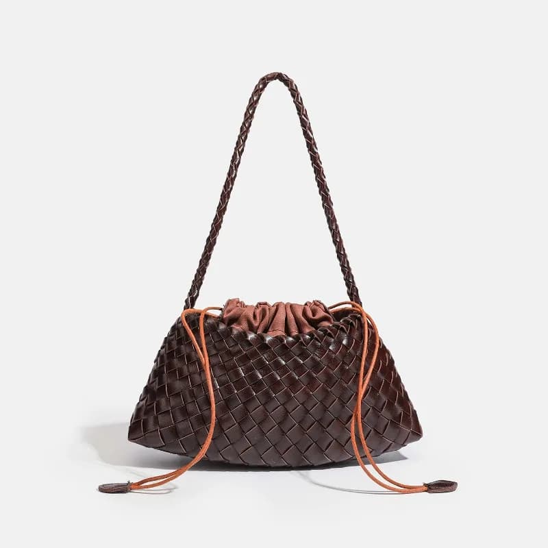 2026 SS Premium Handwoven Shoulder Bag Hot Sale Large Inner Pocket Underarm Handheld Purse K-Fashion Women