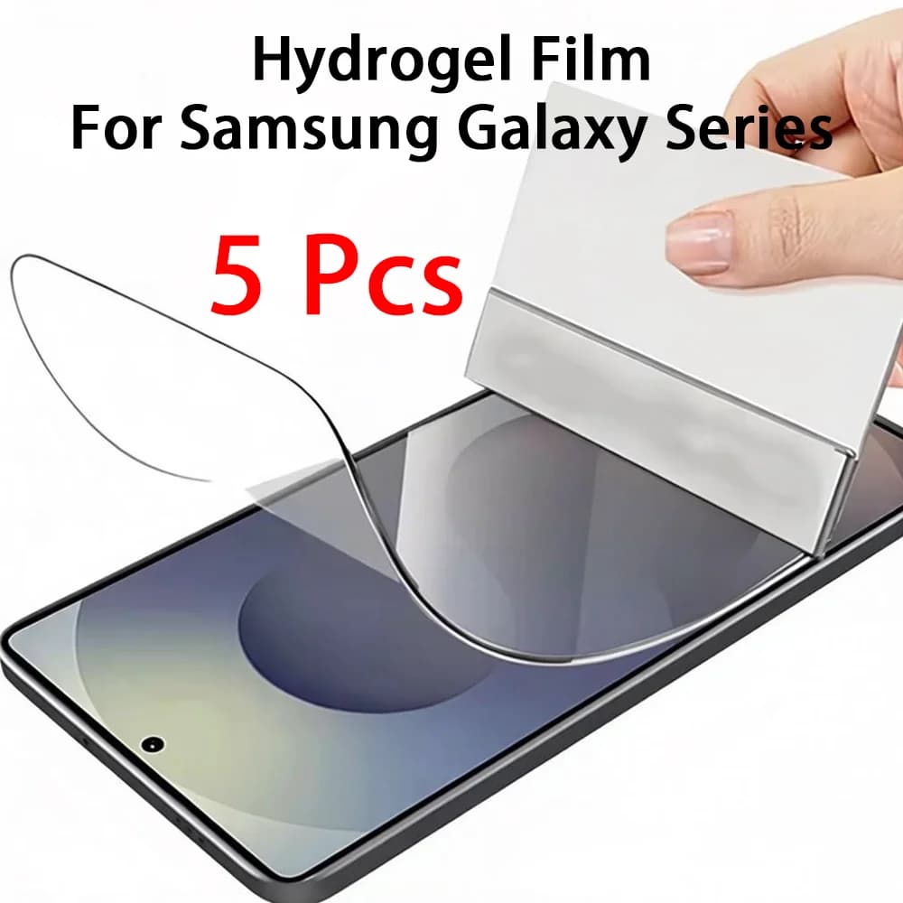 NNBILI 5 pieces hydrogel film for Samsung Galaxy S21 S22 S20 S23 S24 Ultra S10 S9 S8 Plus FE Note 20 10 9 Plus screen protection