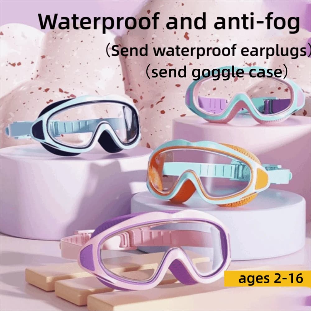 Anti-Fog Children Swimming Goggles UV Resistant Large Frame Diving Goggles Waterproof High-Definition Swim Goggles