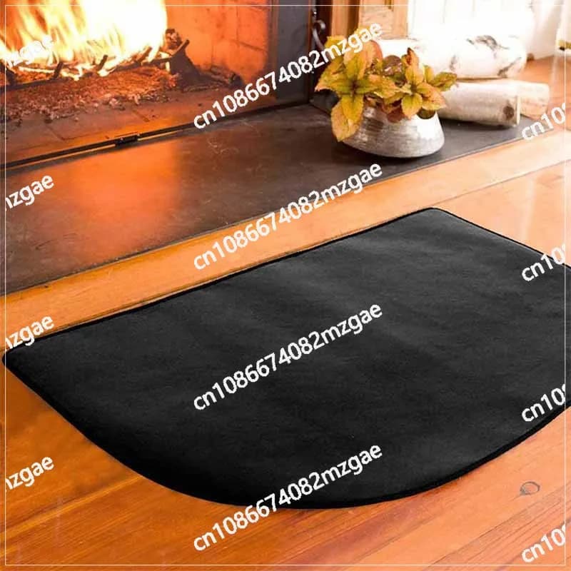 Tappetino per camino semicircolare, coperta in silicone resistente al calore per la protezione dell'udito della stufa a legna e l'isolamento ignifugo
