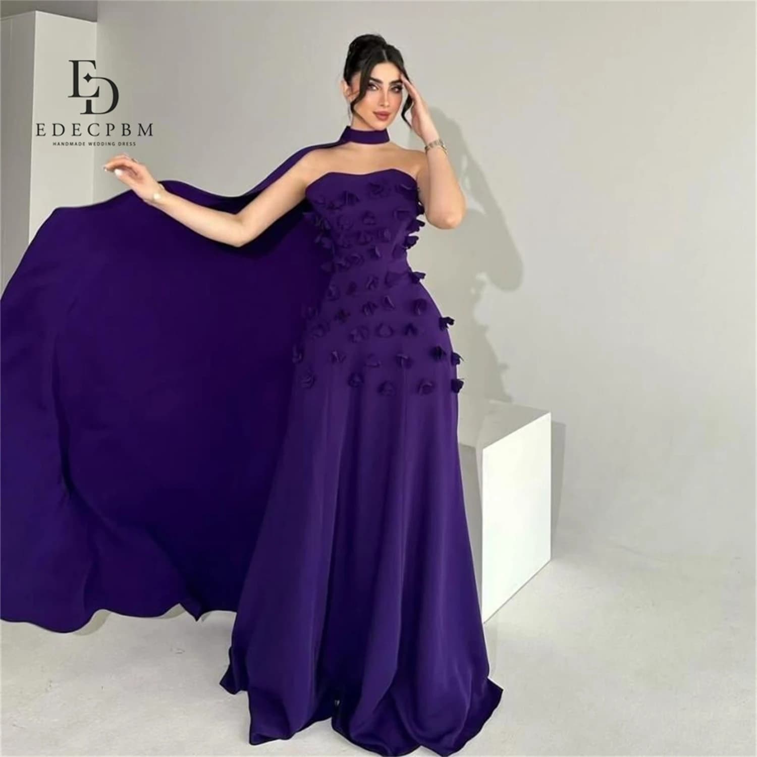 EDECPBM Abito personalizzato per occasioni speciali Abiti da ballo Abito da sera di lusso per festa di nozze Abito da cocktail Abito lungo elegante