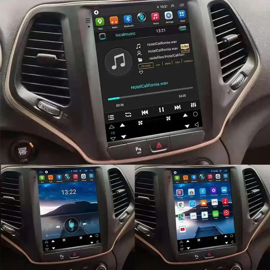 8GB+128GB 10.4inch Car Multimedia Player Video For JEEP Grand Cherokee 2013-2019 Car Stereo GPS Navigation Wireless CarPlay