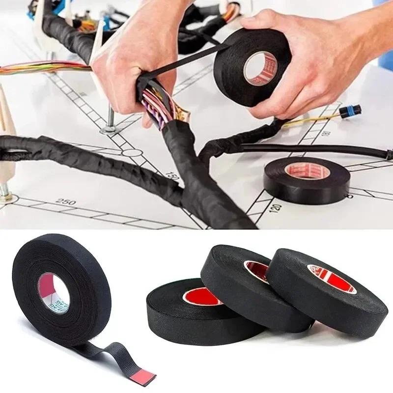 15m Heat Resistant Coroplast Fabric Adhesive Tape for Car Harness Harness Harness Frame Protection