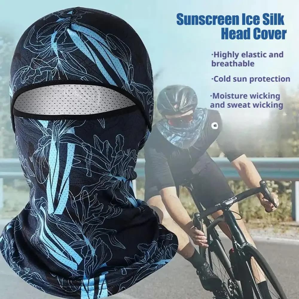 Sun Protection Balaclava Full Face Cycling Cap UV Protection Bicycle Motorcycle Ice Silk Full Face Mask For Cycling Skiing